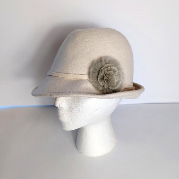 Wool Fedora Christy's Crown Series Tony Merenda Retro Hat Flower Tuft - Picture 2 of 8